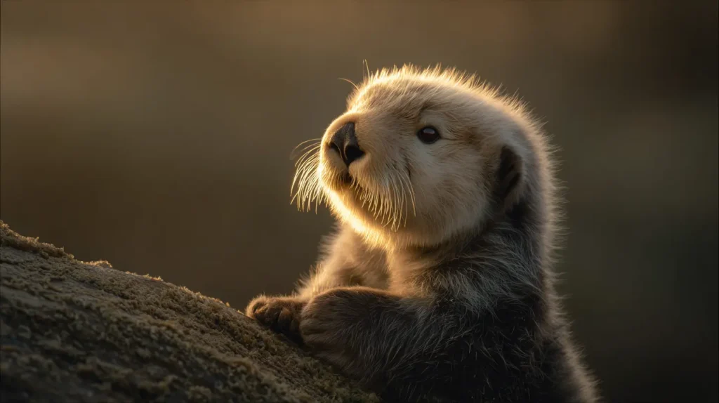 lontra di mare si tengono per mano