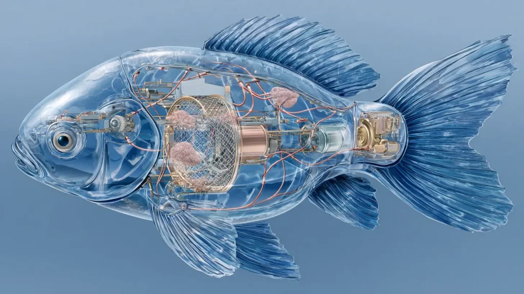 pesce robot microplastiche