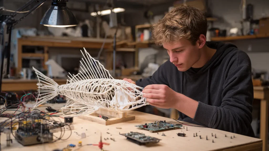 pesce robot microplastiche