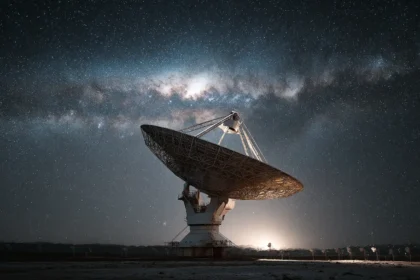 Radiotelescopio avanzato sotto la Via Lattea con la scoperta nuovo oggetto celeste via lattea in evidenza.