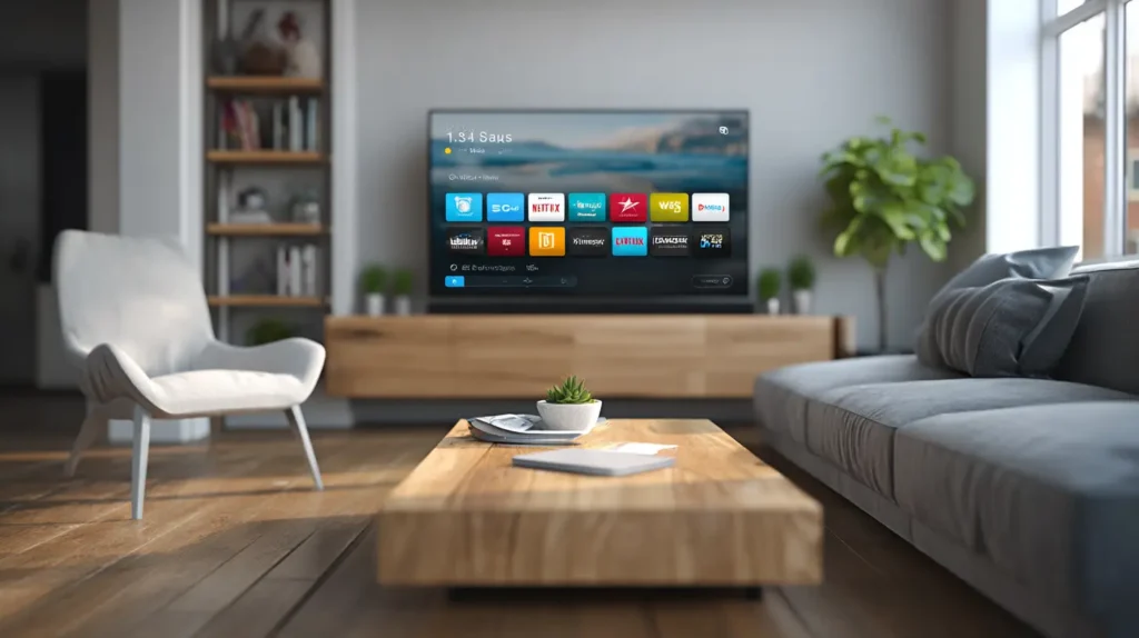 Schermo TV che mostra gli aumenti prezzi streaming Italia 2025 su uno sfondo domestico.