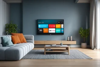 Schermo TV che mostra gli aumenti prezzi streaming Italia 2025 su uno sfondo domestico.