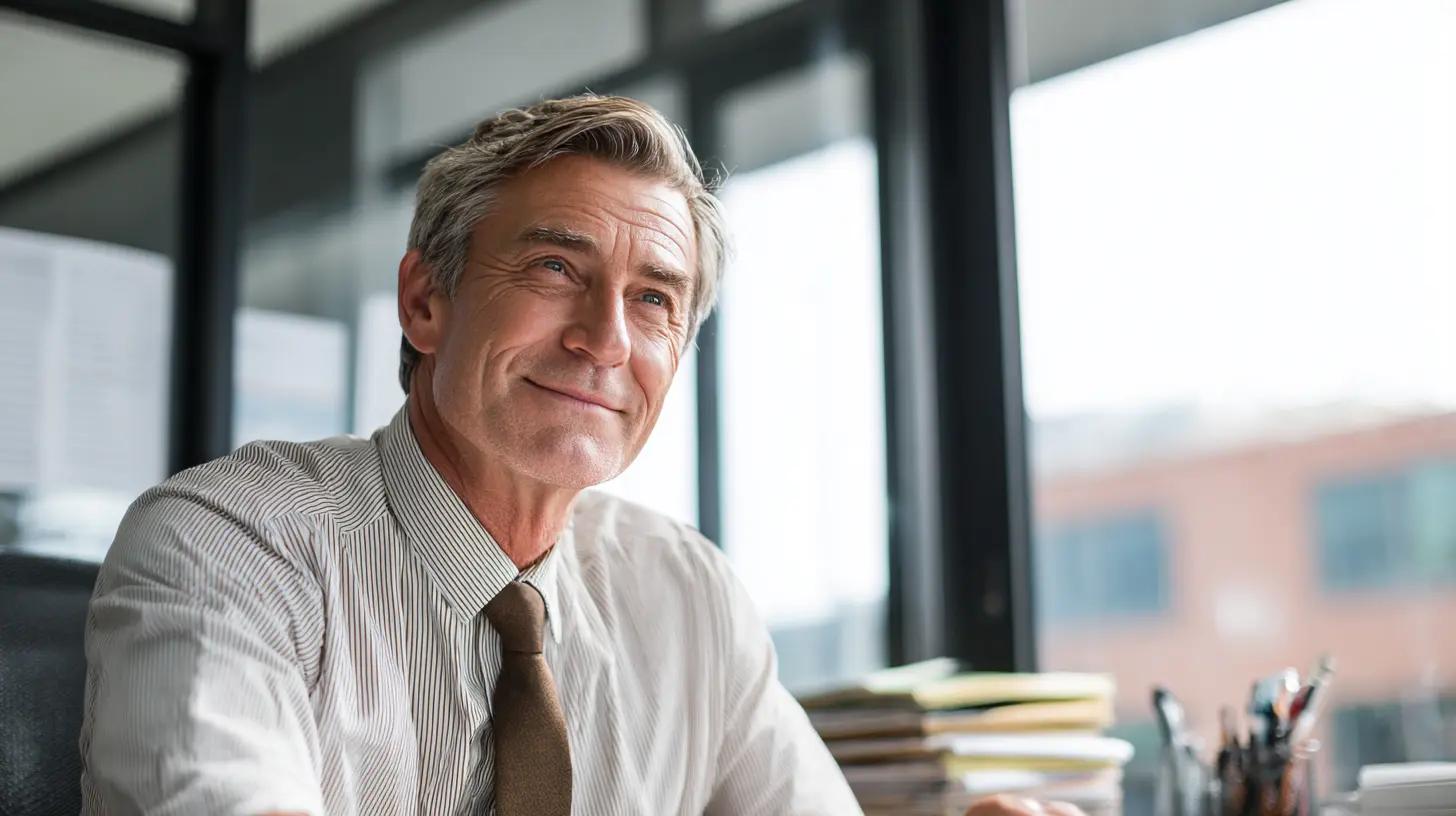 Come stare bene al lavoro dipendente maturo scrivania organizzata ufficio moderno