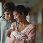 Coppia in reparto maternità vuoto, crisi demografica italiana