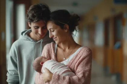 Coppia in reparto maternità vuoto, crisi demografica italiana