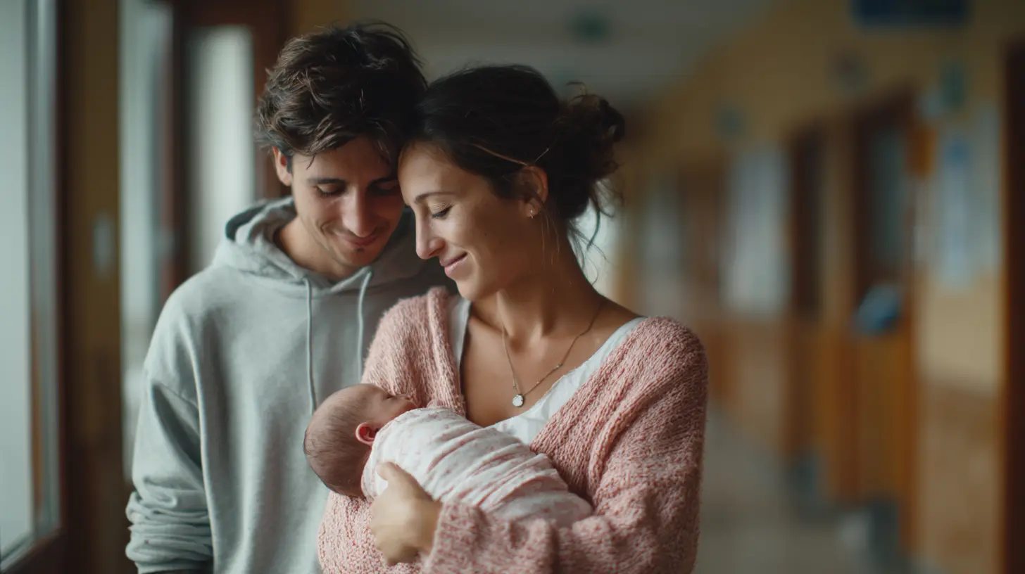 Coppia in reparto maternità vuoto, crisi demografica italiana