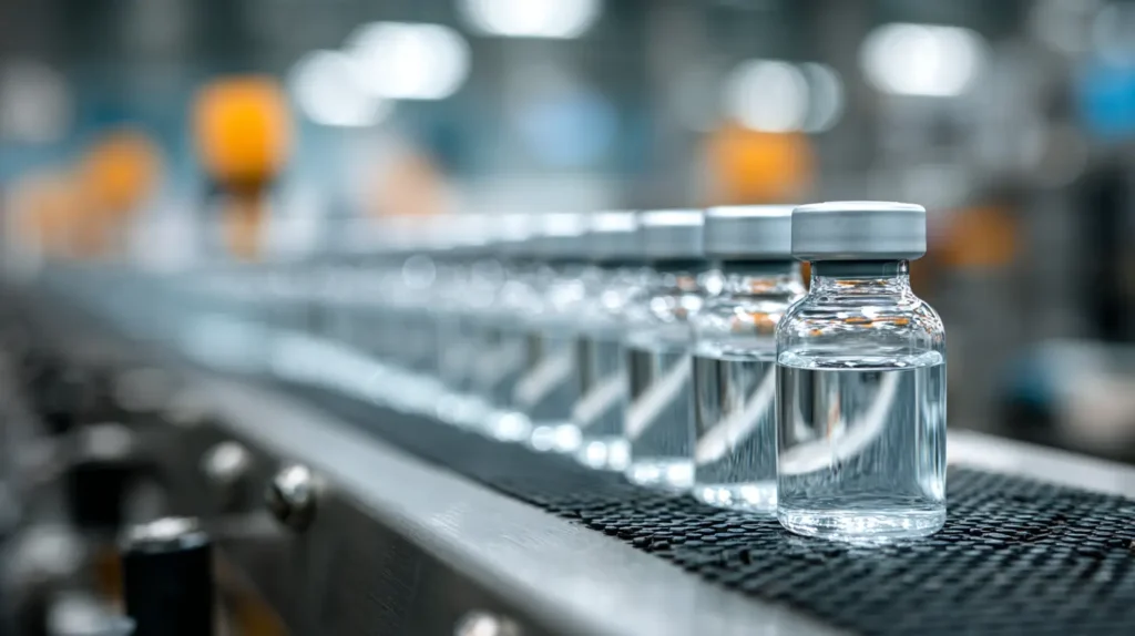 Produzione farmaceutica di nuovi antibiotici batteri resistenti in laboratorio sterile