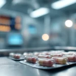 Ricercatore studia nuovi antibiotici batteri resistenti in laboratorio moderno