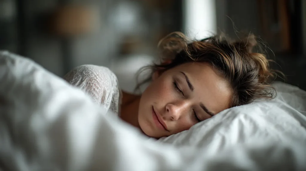 Persona che dorme tranquillamente per illustrare le cause sudorazione notturna eccessiva